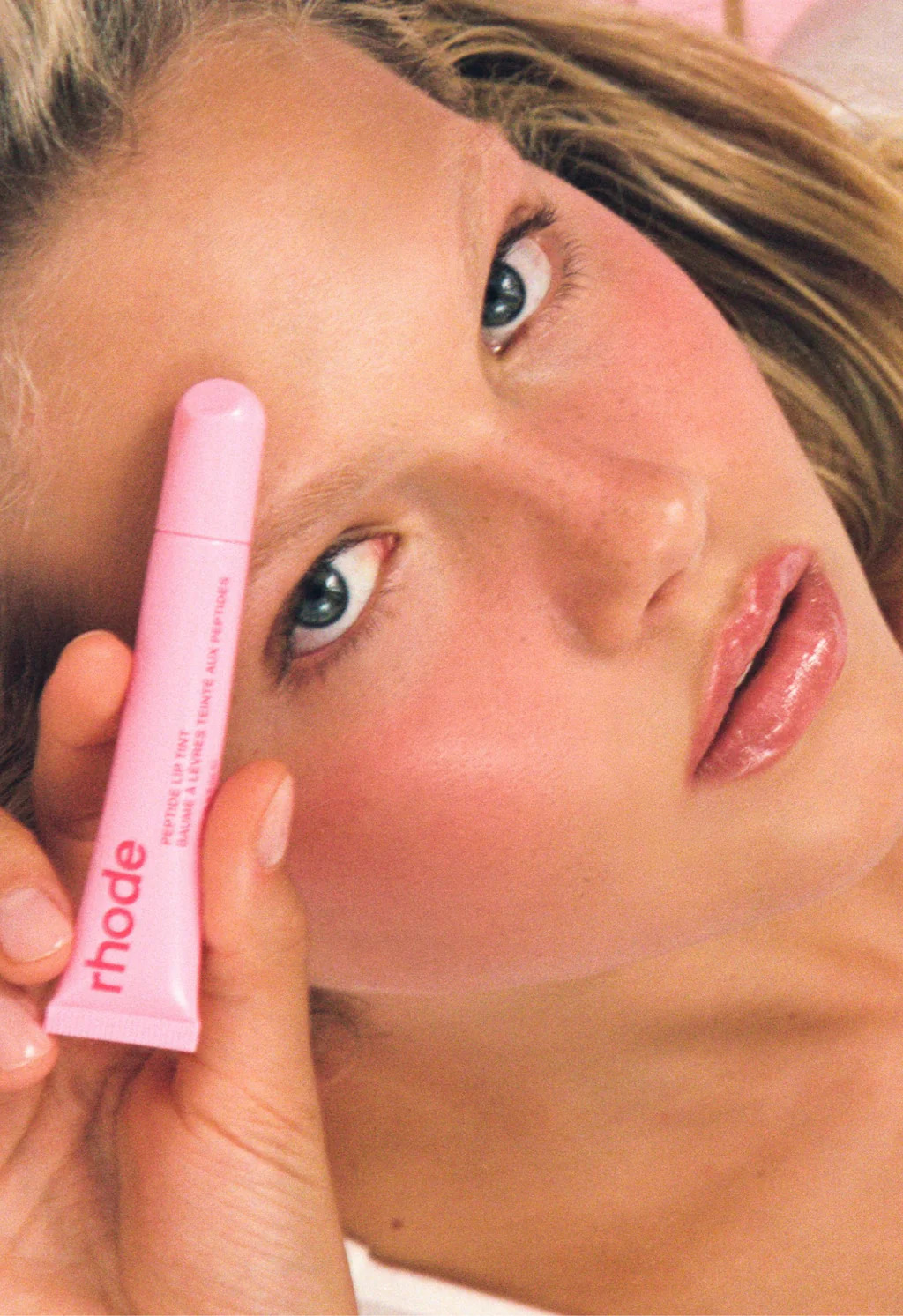 NEW ароматизований тінт для вуст із пептидами RHODE JELLY BEAN SHIMMERY SHEER PINK Scented Peptide Lip Tint THE TINTED LIP LAYER